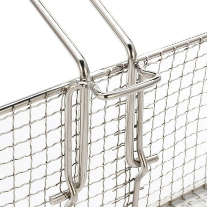 Stainless Steel Deep Fat Fryer Basket Strainer Tool with Handle Wire Mesh Chip Pan Oil Drainer