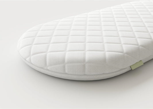 Foam Moses Pram Basket Quilted  Water Proof Mattress Cover Thick Oval Shaped