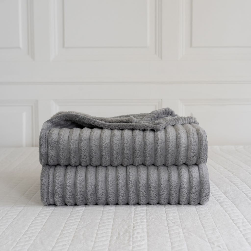 Chunky Cord Throw Sofa Bed Fleece Blankets