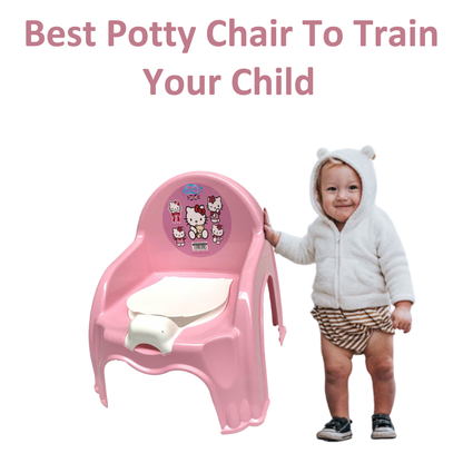 Children Potty Chair Plastic Kids Toddlers Toilet Trainer Seat Portable Potty Training Seat with Handles Splashguard Removable Lid & Backrest