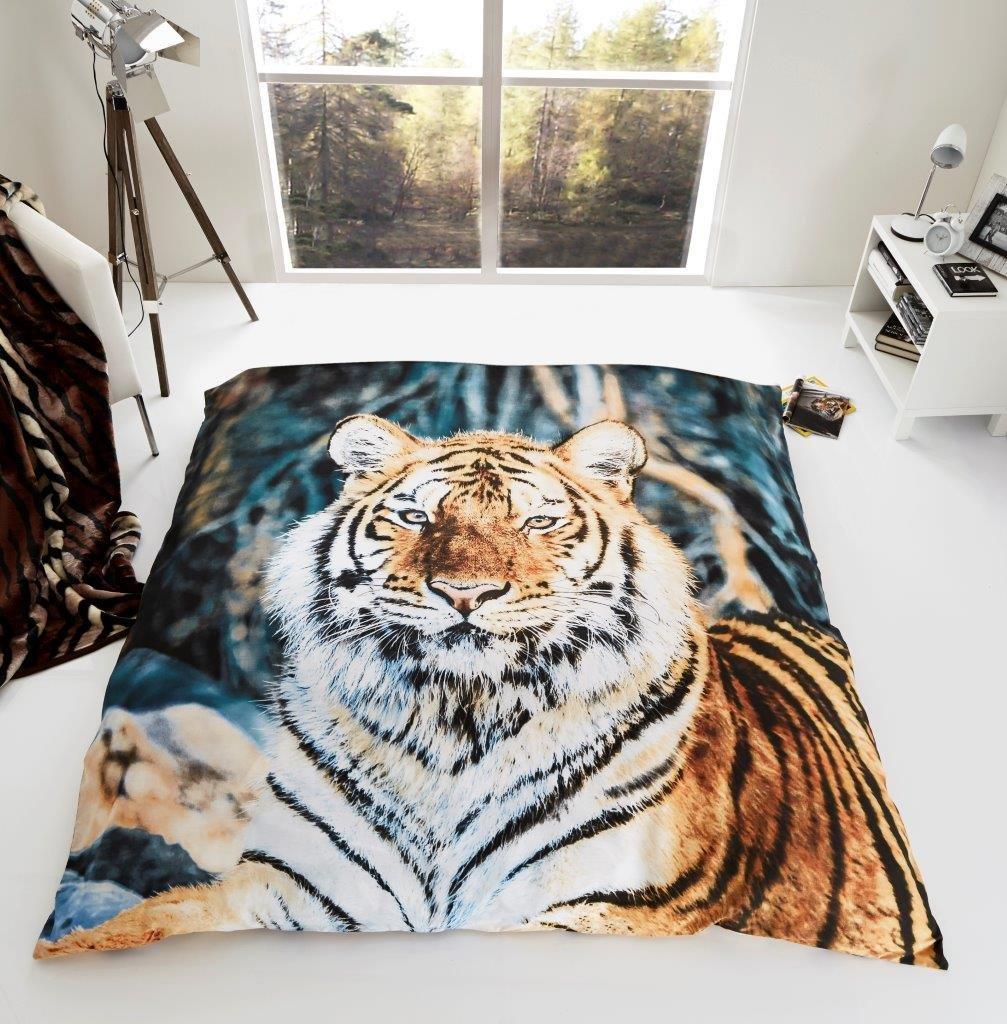 3D Animal Print Throw Soft Warm Faux Fur Fleece Sofa Bed Blanket Double King