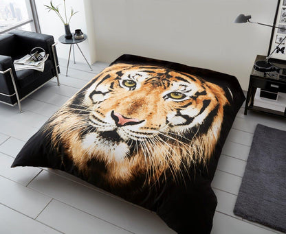 3D Animal Print Throw Soft Warm Faux Fur Fleece Sofa Bed Blanket Double King