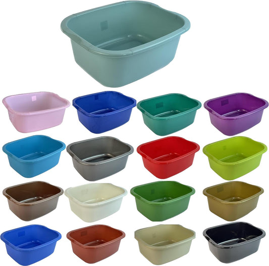 11 Litres Rectangular Washing Up Bowl Purple Basin Mixing Sink Tidy Organizer Large Plastic Kitchen Portable Dish Washtub
