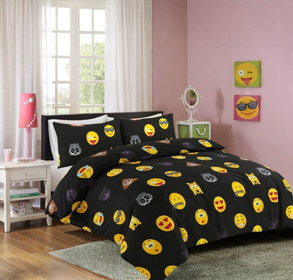 Icon Emoji Duvet Cover Printed Kids Bedding Set
