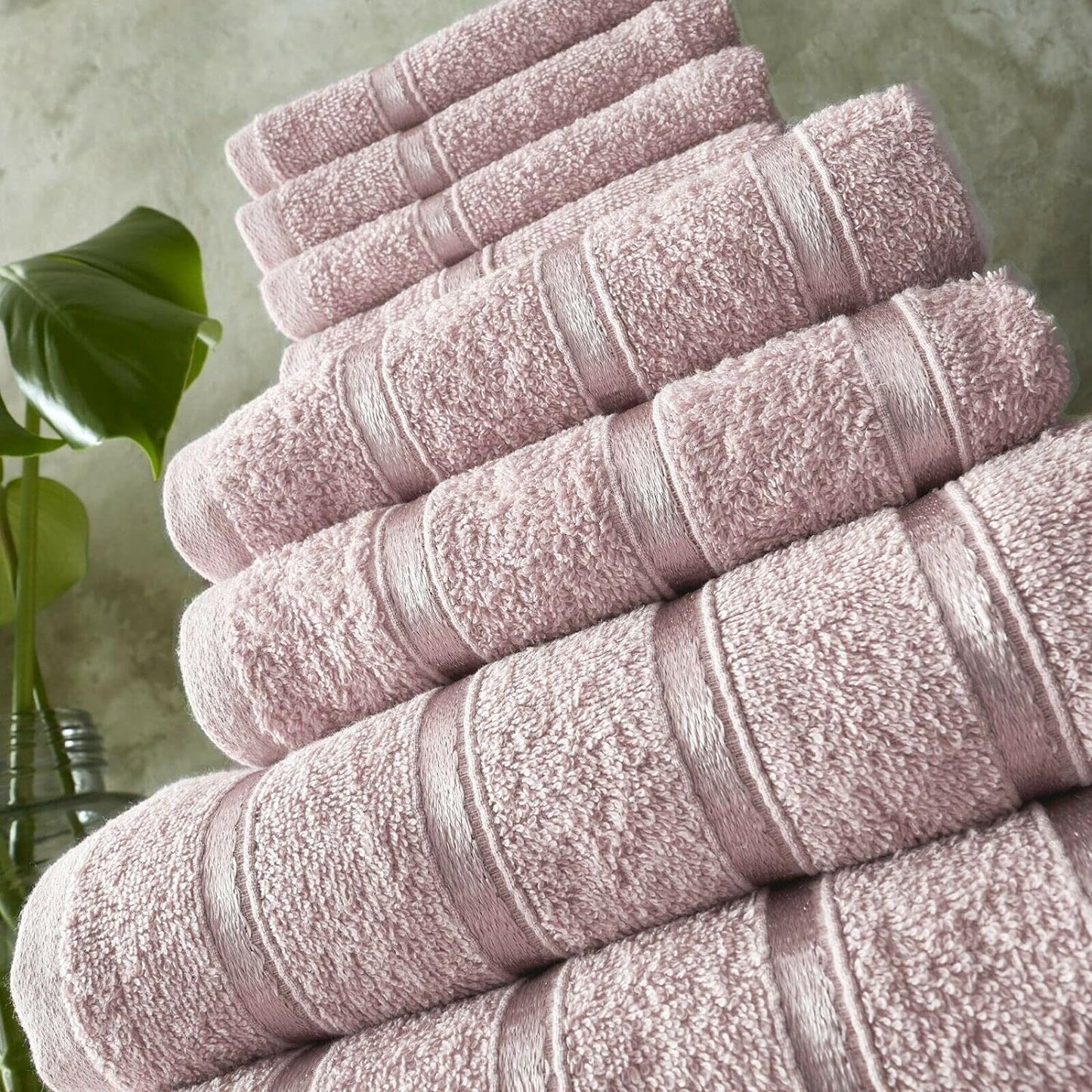 Egyptian Cotton Bath Towels Super Absorbent Quick Dry Extra Soft Hand & Face Towels 8 pcs Bale Set