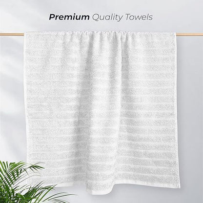 Pack of 2 Jumbo Ribbed Bath Sheet Bathroom Large Bath Towel Highly Absorbent Quick Dry Super Soft 100% Cotton Extra Large Bath Sheets