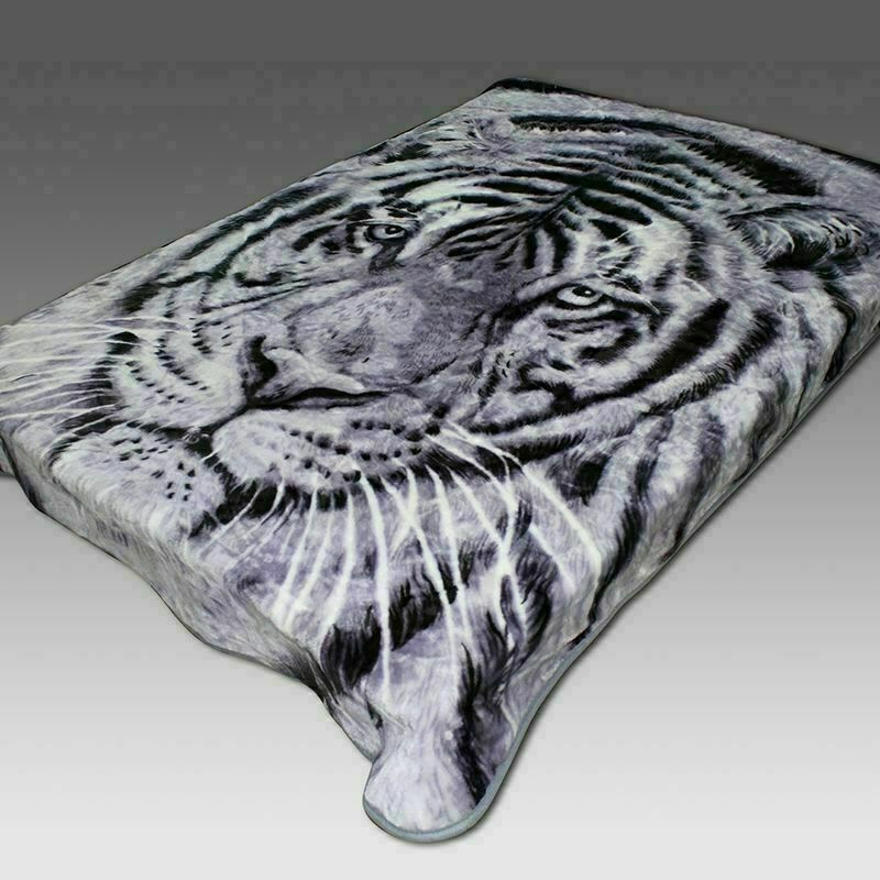 3D Luxury warm Super Soft MINK FAUX FUR BLANKET Throw 3D Bed Sofa Animal Print Throw
